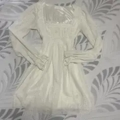 希少 新品 LIZLISA リズリサ オフショルストライプワンピース レース