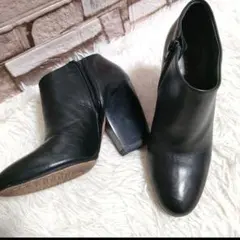 ファビオルスコーニ　サイドジップ レザーブーツ ショート ブーティ　Y2K 黒