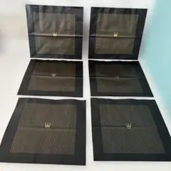 ショップ袋 6枚セット ストライプ 王冠モチーフ