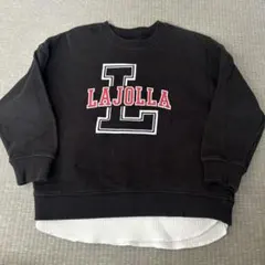 コーエン　ロゴ入り黒トレーナー