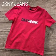 DKNY JEANS ダナキャラン　ロゴ Tシャツ レッド S M　90s 古着のサムネイル