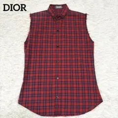 希少 美品 DIOR ノースリーブシャツ チェック エディ期 36 - メルカリ