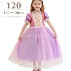 ワンピース ドレス 120 女の子 紫 なりきり プリンセス 半袖 誕生日衣装