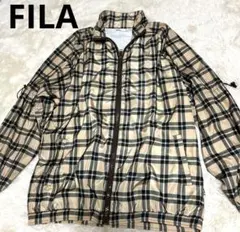 FILA ベージュチェック フルジップジャケットのサムネイル