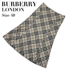 美品✨BURBERRY LONDON ロングスカート 40 ノバチェック フレア