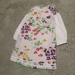 ハッカキッズ 花柄ワンピース 110サイズ
