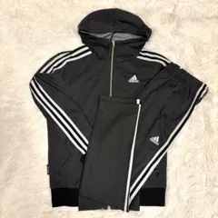 アディダス スウェット 上下セットアップ 斜めストライプ パーカー パンツ