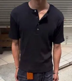 完売品 sinss コンパクトリブヘンリーショートスリーブTシャツ M