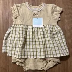 べべ　ワンピース風ロンパース　80cm