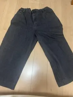 PUNYUS ブラックボトムデニムパンツ