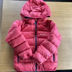 mont-bell 赤 フード付きダウンジャケット