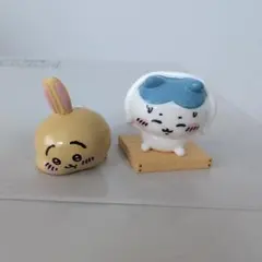 びっくらたまご　ちいかわ ふろふちころりん うさぎ　おふろあがりマスコット　2点