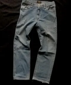 Wranglerラングラー　ブルーデニム　ビンテージ加工ストレート36