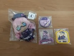 巡音ルカぬいぐるみマスコット 缶バッジ＆ステッカーセット 鏡音レンラバーチャーム