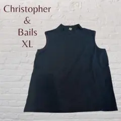 Christopher & Banks ブラック ノースリーブ XL 黒