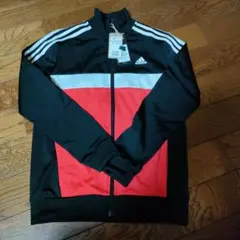adidas ジャージ 黒赤 3本ライン