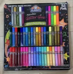 Elmer's Rainbow Glitter Glue 50本入り