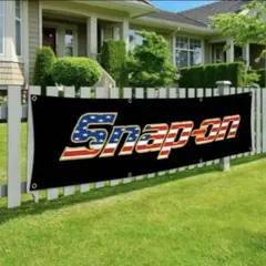 Snap-on バナー アメリカ国旗デザイン アメリカン雑貨 ガレージ 壁掛