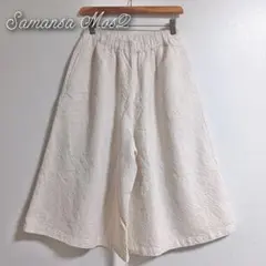 Samansa Mos2 サマンサモスモス 総刺繍ワイドパンツ