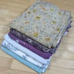 3605 小紋着物まとめ売り6着！リメイク•お稽古用など☆