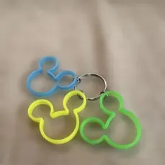 ミッキーマウス型アクリルキーホルダーセット