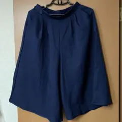 ❤️最終値下げ❤️レディースガウチョパンツ ネイビー　LL