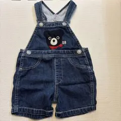 DB クマ刺繍デニムオーバーオール 70-80