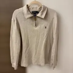 Polo by Ralph Lauren ハーフジップ トレーナー M ベージュ