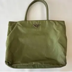 PRADA ナイロン トートバッグ オリーブグリーン - メルカリ