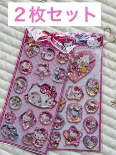 【美品！激カワ！】ハローキティ ウォーターシール　２枚セット　友達からも人気！