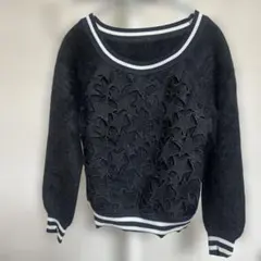 ダイアグラム　星型　黒ニット　セーター