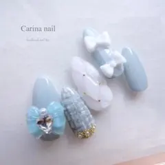 5621 ジェルネイルチップ 量産型 ワンホン 韓国 ホワイト フリル