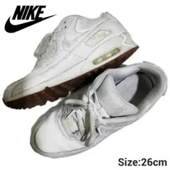 ナイキ AIR MAX90/ガムソール/レザー/26cm/スニーカー/匿名配送
