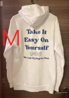 SHEIN プリントパーカー　白