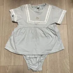 【送料込】cottoli 水色セーラー風ロンパース　80cm