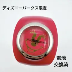 電池交換済 ディズニーパークス限定 ミニーマウス バングルウォッチ 赤 腕時計