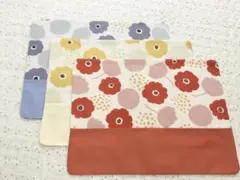 花柄給食セットポピーランチョンマット３枚(25×35)入園入学セット女の子