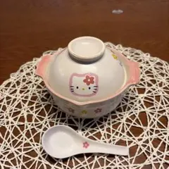 ハローキティ 陶器鍋 スプーン付きのサムネイル