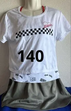 ピンクラテ　水着　140 キッズ　　3点セット