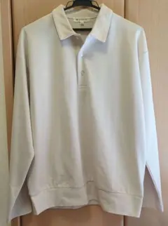 THE SHOP TK ホワイト M 長袖ポロシャツ