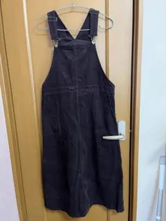 Samansa Mos2 コーデュロイジャンパースカート