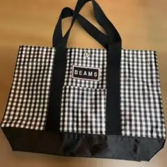 BEAMS チェック柄　バッグ