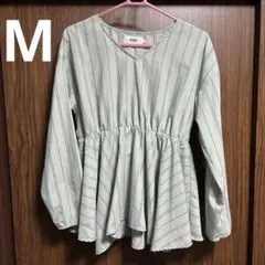 AZUL BY MOUSSY ストライプ　長袖　Vネック　M