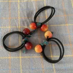 チェリー型ヘアゴム3個セット