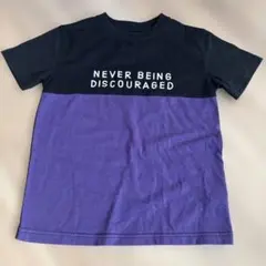バイカラー Tシャツ NEVER BEING DISCOURAGED 140のサムネイル
