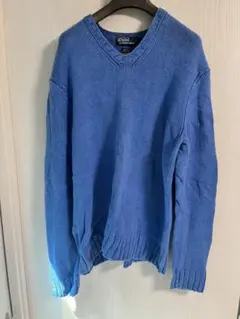 ね*8様 Polo by Ralph Lauren Vネックセーター XL ブル