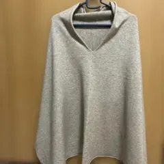 ベージュ ポンチョ 約80cm