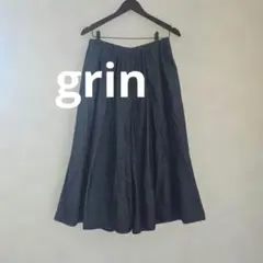 grin デニム調 ワイドパンツ ガウチョパンツサイズ2のサムネイル