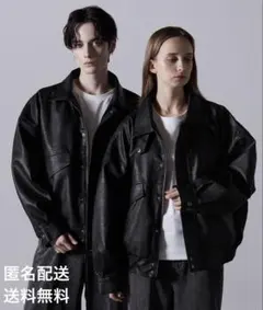 【CLEL】ヴィンテージデザイン合皮ブルゾン　Mサイズ