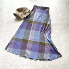 【ジャーナルスタンダード レサージュ】ロング フレアスカート チェック 楊柳のサムネイル